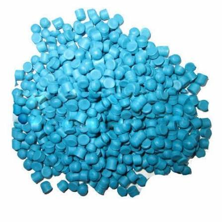 EVA compound pellets in blue shade