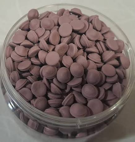 EVA compound pellets in mauve shade