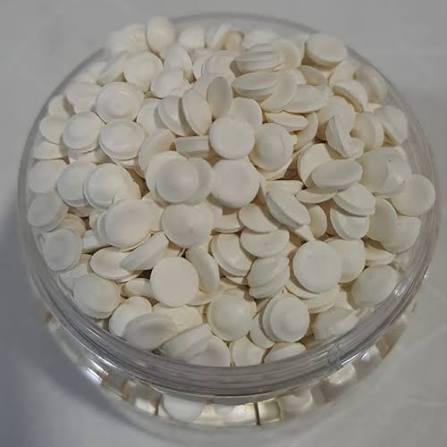 EVA compound pellets in natural white shade